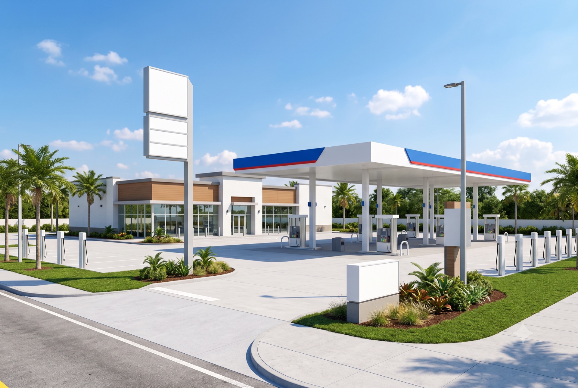 A Mobil-branded gas station and convenience store
